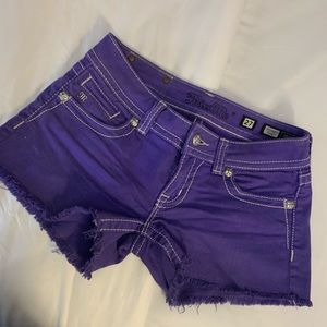 Miss Me purple denim shorts 🩳